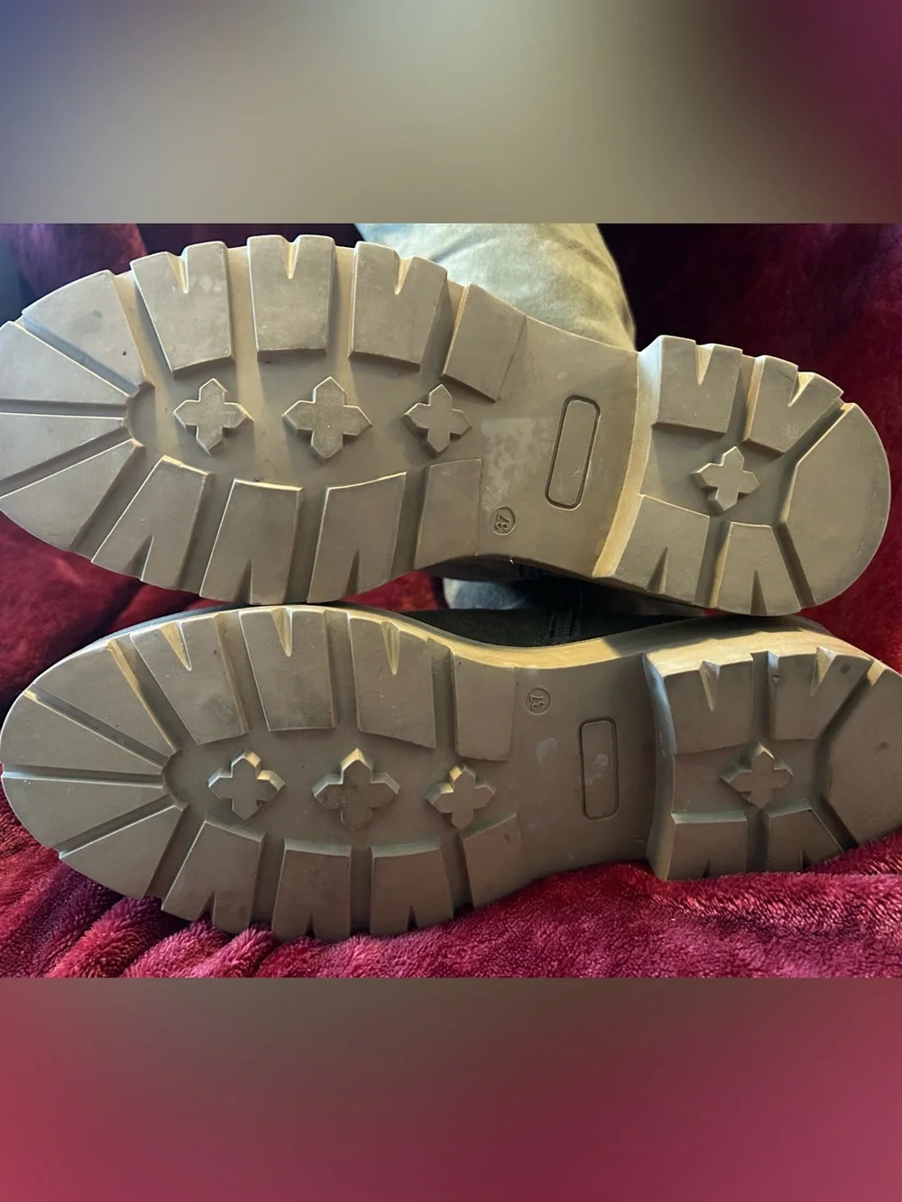 GOSH Sueded Zip Up Lug Sole Boots